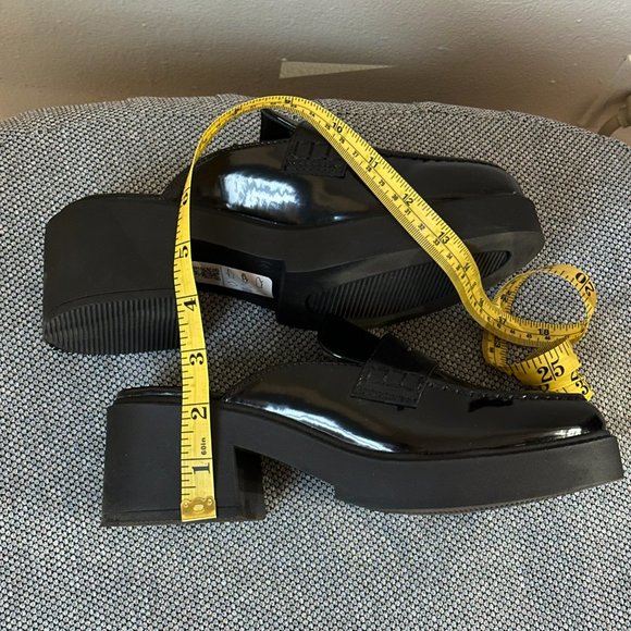 ASOS DESIGN Sina Chunky Heeled Loafer Mules in Black UK Size 4/ US Size 6.5 - Picture 5 of 11